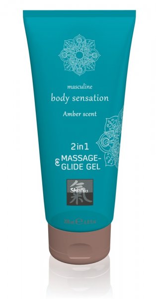 Gel massaggiante e scorrevole 2in1 profumo d&#039;ambra