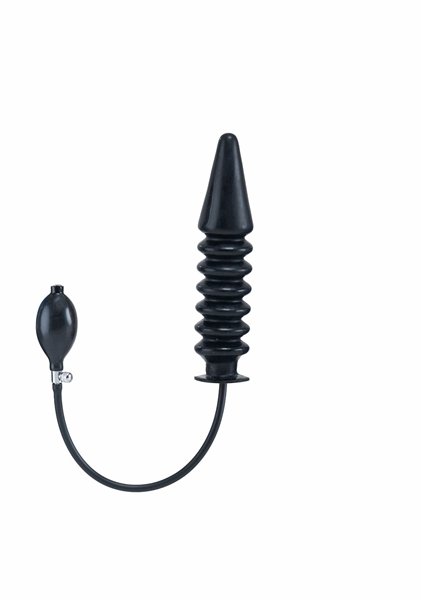 Dildo gonfiabile scanalato con nucleo nero L