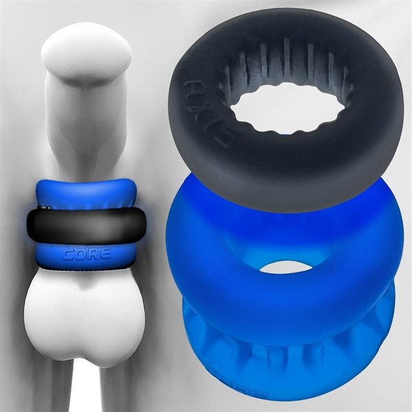 Oxballs ULTRACORE Core ball stretcher con anello di asse - Ghiaccio blu