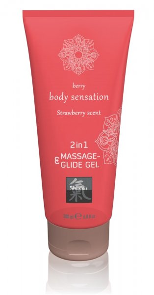 Gel massaggiante e scorrevole 2 in1 profumo di fragola