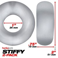 Anteprima: STIFFY 2er-Pack Bullen-Cockringe - Clear Ice