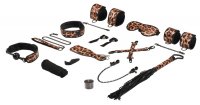 Leopard Wild Passion - Set bondage con stampa leopardo e flogger