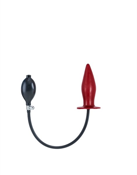 Aufblasbarer Buttplug mit Kern rot L