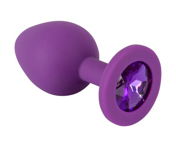 Viola anal plug con pietra preziosa