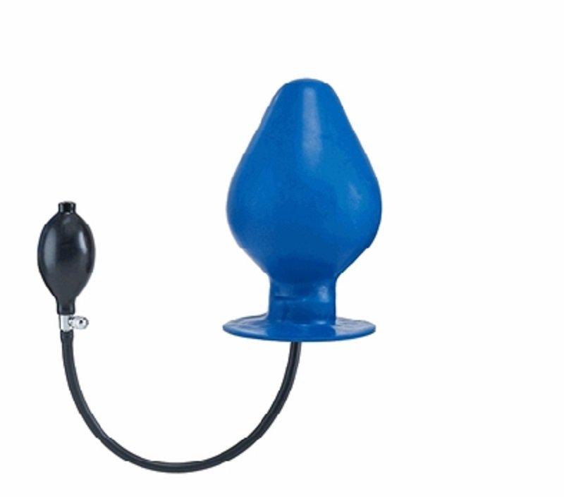 Vortex Butt Plug hinchable azul XL
