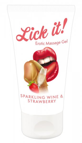 Gel massaggio erotico spumante e fragola