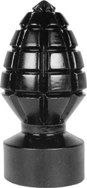All Black Andreas anal plug - la granata nel letto 14,5x 6,5cm