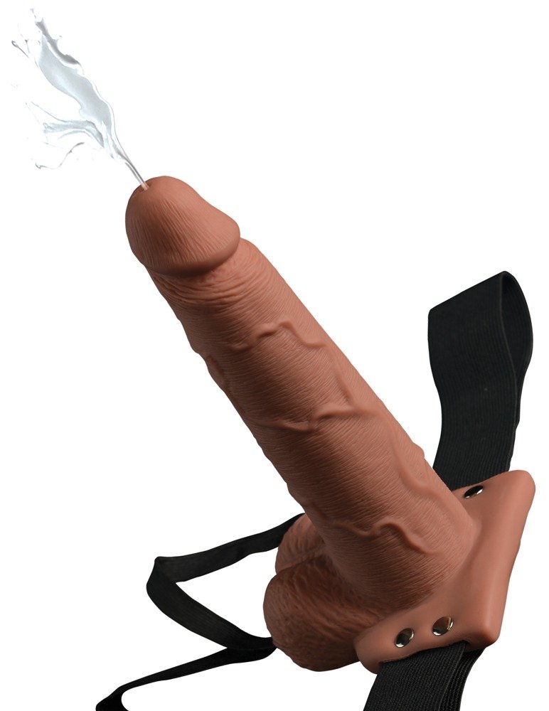 Squirting Strap-on con palline interne Ø 4.1 cm