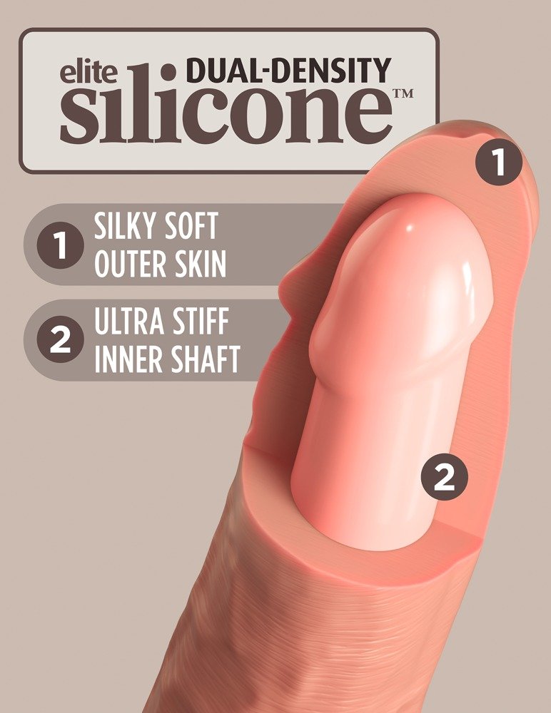 10“ Dual Density Silicone Cock Ø 5 cm