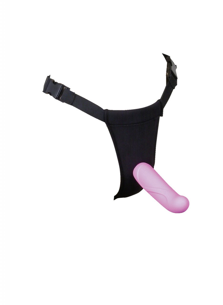 Strap-on in silicone rosa